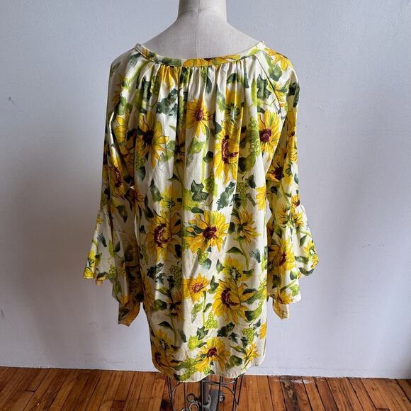 SONEVA Boho Sunflower Top w/ Flounce Sleeves - Picture 5 of 8
